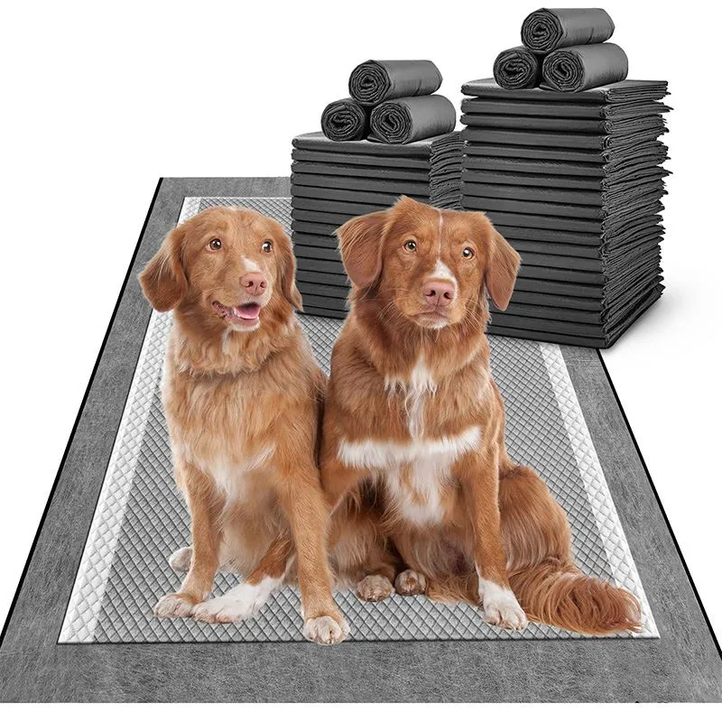 Charcoal Pee Pads For Dogs,Dog Pee Pads 6-Layer Leak-Proof & Quick Dry Dog Training Pads